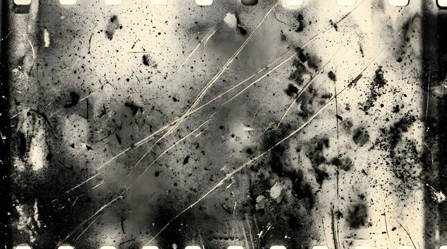 Vintage film strip overlay with dust scratches and grunge texture analog texture distressed surface retro look film grain old texture