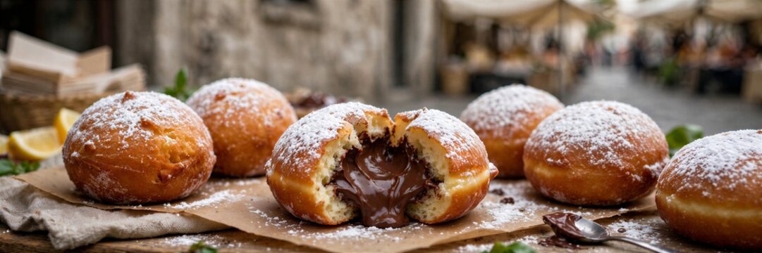 Zeppole Chocolate Street Food Food Photography