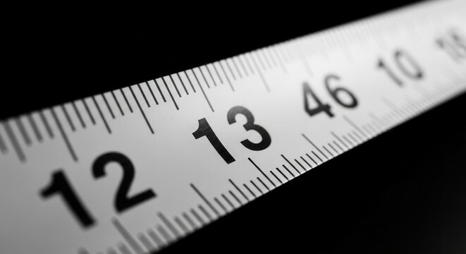Precise Measurement Tool With Clearly Marked Graduations Shown In Monochrome