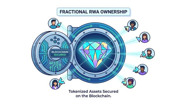 Diamond inside a vault door representing blockchain secured tokenization