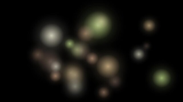Soft glowing bokeh lights create a looping background overlay effect