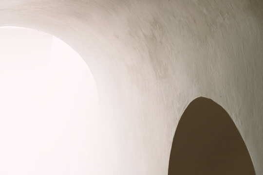 part of white curve cement building background	