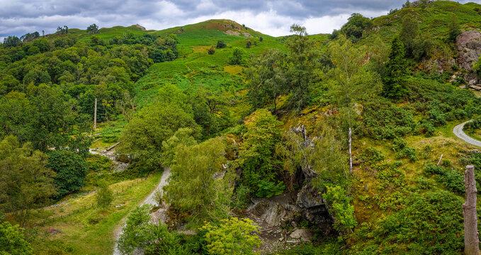 Rydal Cave near Ambleside and Grasmere in England's Lake District National Park