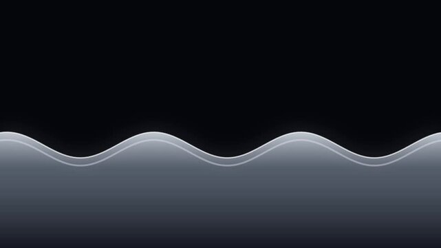 Smooth glowing waves forming a seamless loop as an abstract gray background overlay