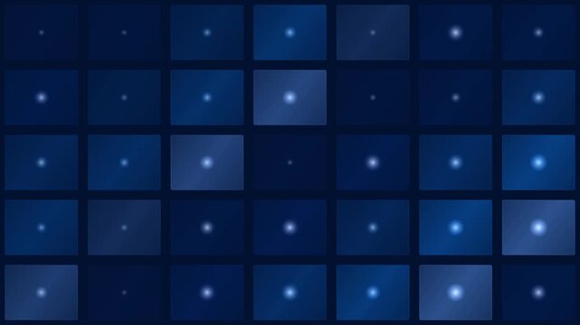 Dark blue grid with glowing light points forming a looping background overlay pattern