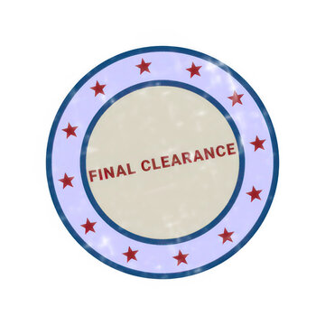 Minimalist circular badge with floral design and text saying final call now isolated on transparent background
