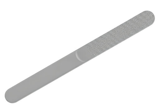 Metal nail file for manicure and pedicure care isolated on transparent background