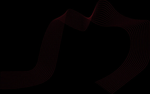 Abstract maroon wave pattern with flowing dark red curved lines forming elegant organic shapes on black background created for digital art and modern graphic design projects