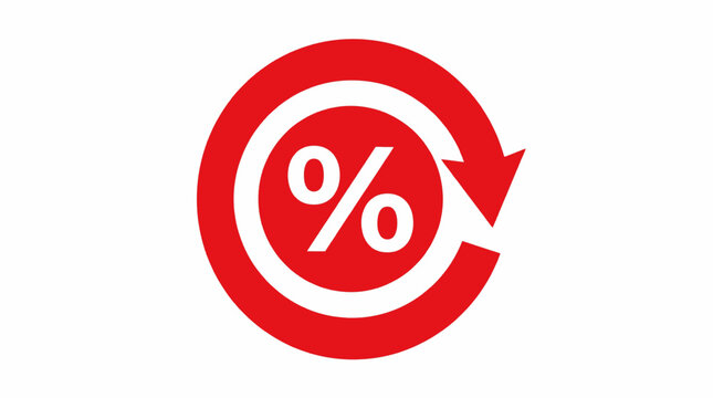 Discount Symbol with Recycling Arrow