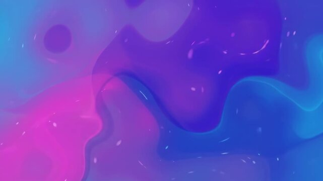Abstract Fluid Background with Vibrant Gradient Liquid Shapes and Flowing Artistic Curves in Soft Neon Blue and Pink Colors for Digital Design