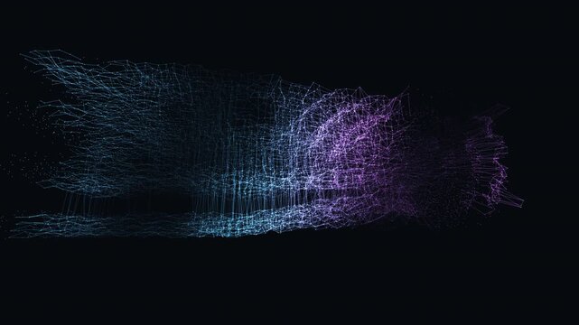Evolving neural network data conduit looping background