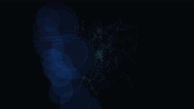 Cybernetic data network topology morphing background