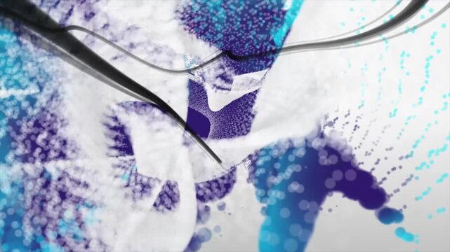 Abstract blue and purple pattern background video with fluid dynamic movement