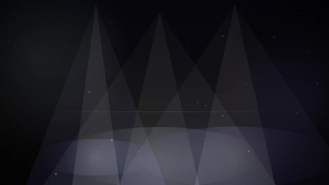 Dark starry night background featuring overlapping translucent light beam overlays with subtle glowing particles.