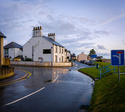 Ravenglass Waterfront Village at Low Tide on the Cumbrian Coast England