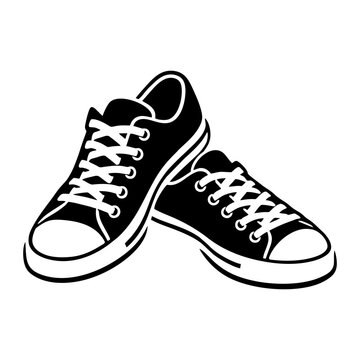 A pair of modern athletic running shoes