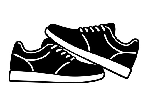 A pair of modern athletic running shoes