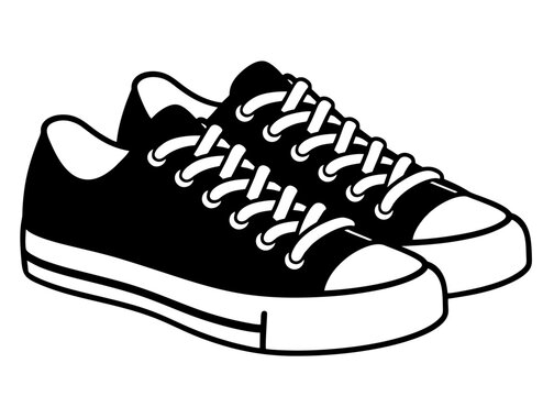 A pair of modern athletic running shoes