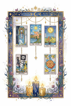 Tarot_Cards_Candles_Frame.svg