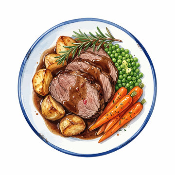 Antarctic Sunday Roast Plate.svg