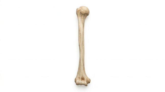 Anatomical Humerus Bone Isolated On White Background Studio Shot
