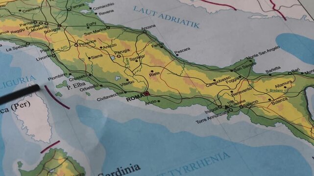 Map of Rome, Italy