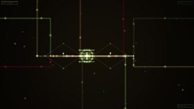 Dark green animated circuit background with glowing nodes for looping overlay use