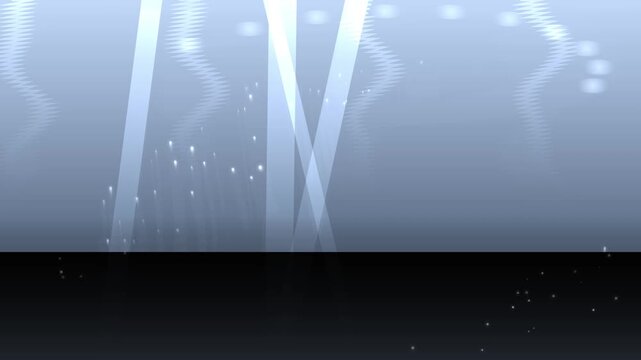 Abstract looping background overlay with light streaks and particle effects