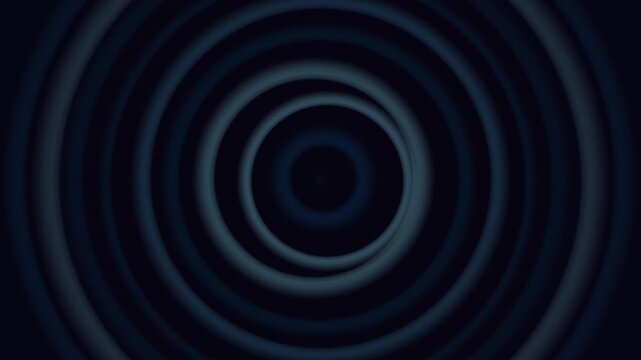 Dark blue concentric ripple loops form a hypnotic background for video overlays.
