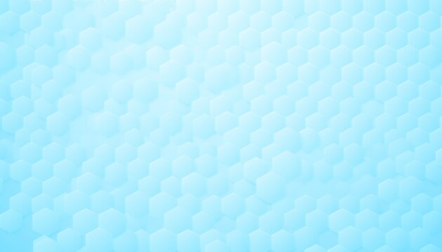 水色のハニカム模様が広がる幾何学的背景