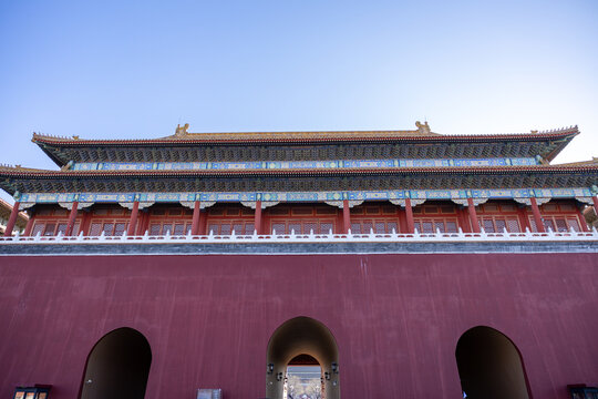 Traditional Chinese architecture detail of Forbidden City Palace Museum in Beijing, China