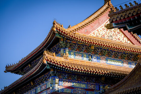 Traditional Chinese architecture detail of Forbidden City Palace Museum in Beijing, China