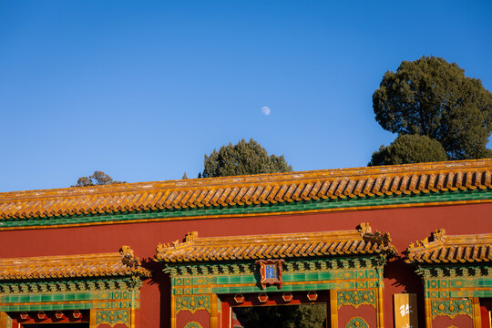 Traditional Chinese architecture detail of Forbidden City Palace Museum in Beijing, China