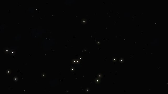 Starry night sky background with twinkling celestial loop