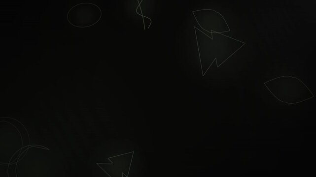 Minimalist dark looping background with abstract geometric shapes floating slowly