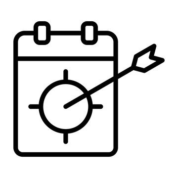 Appointment Icon - Black Outline