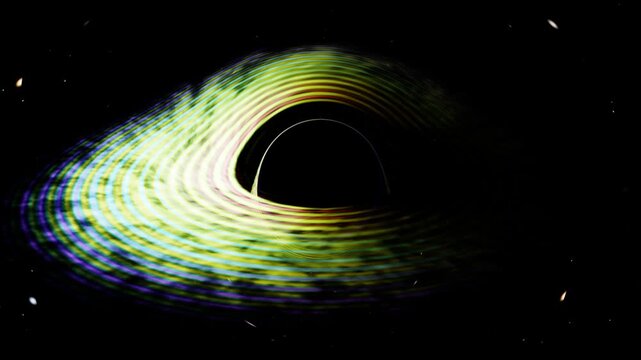 Black hole with accretion disk in deep space