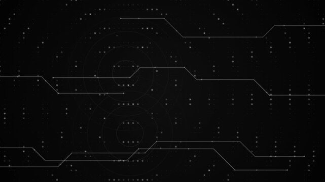 A seamless looping circuit background with animated data pathways and subtle digital overlay effects