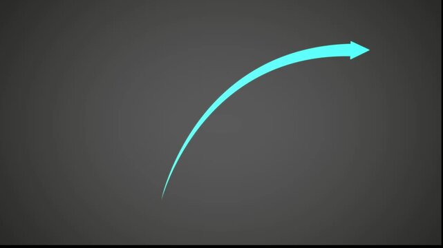 Modern 3d arrow icon on dark background