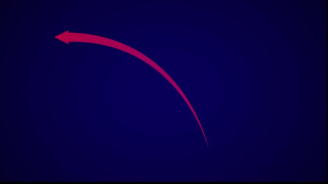 Abstract glowing pink geometric shape on dark background