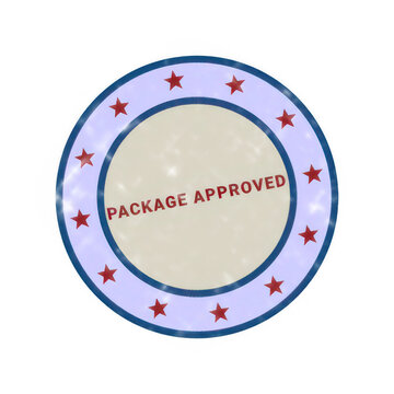 Minimalist circular badge with colorful border and text placeholder isolated on transparent background