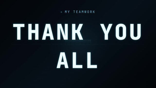 Minimal dark graphic featuring bold &ldquo;THANK YOU ALL&rdquo; typography with subtle small text above, designed as an appreciation message for presentations, social media posts, closing slides, events, and prof