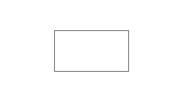 Minimalist black rectangle drawing outline line animation on a clean white background art shape geometry and graphic design motion graphics