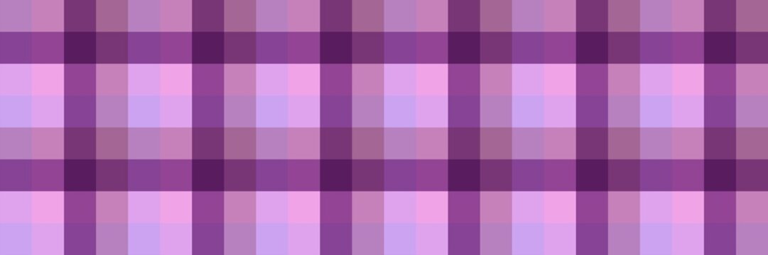 Seamless purple plaid grid pattern background.