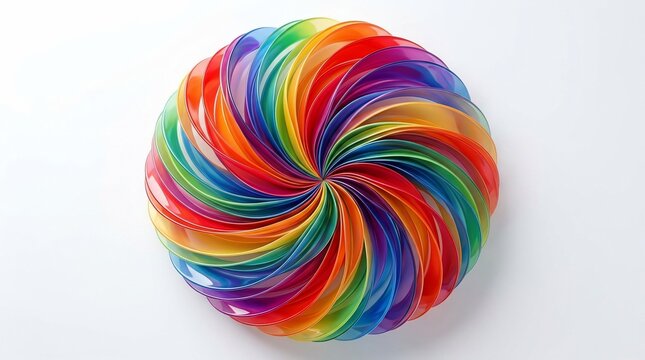 Colorful swirling spiral candy sweet treat