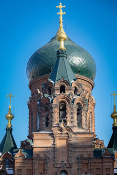 saint sophia cathedral, harbin, china, st sophia cathedral, russian orthodox church, orthodox church, heilongjiang, architecture, russian architecture, landmark, harbin landmark, cathedral, church, gr