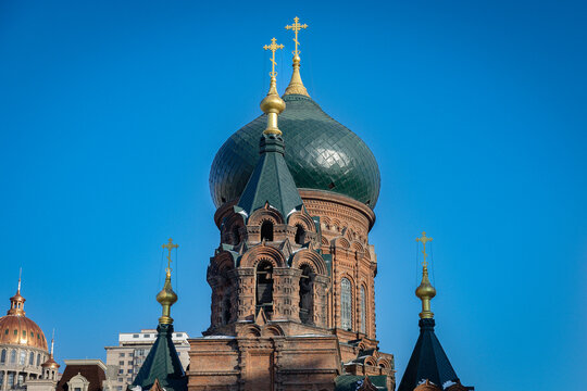 saint sophia cathedral, harbin, china, st sophia cathedral, russian orthodox church, orthodox church, heilongjiang, architecture, russian architecture, landmark, harbin landmark, cathedral, church, gr