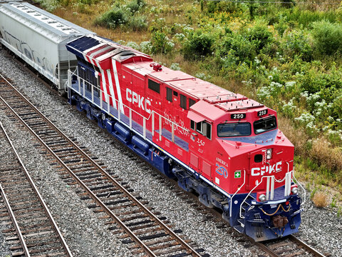 Savanna, Illinois September 8, 2026 CPKC 250 America250 Locomotive &mdash; Semiquincentennial Commemorative Freight Engine on Midwest Mainline