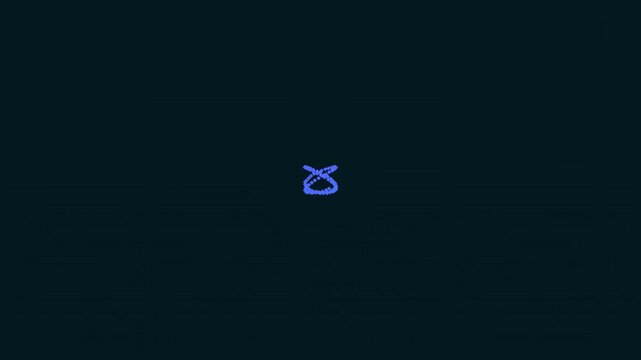 Minimal dark blue background with small glowing blue abstract dotted loop