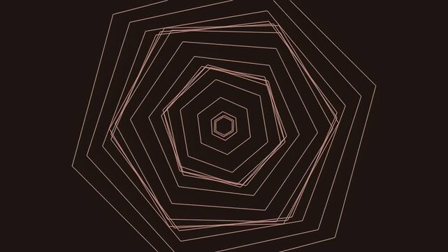 Minimal dark geometric background with concentric irregular polygon line pattern